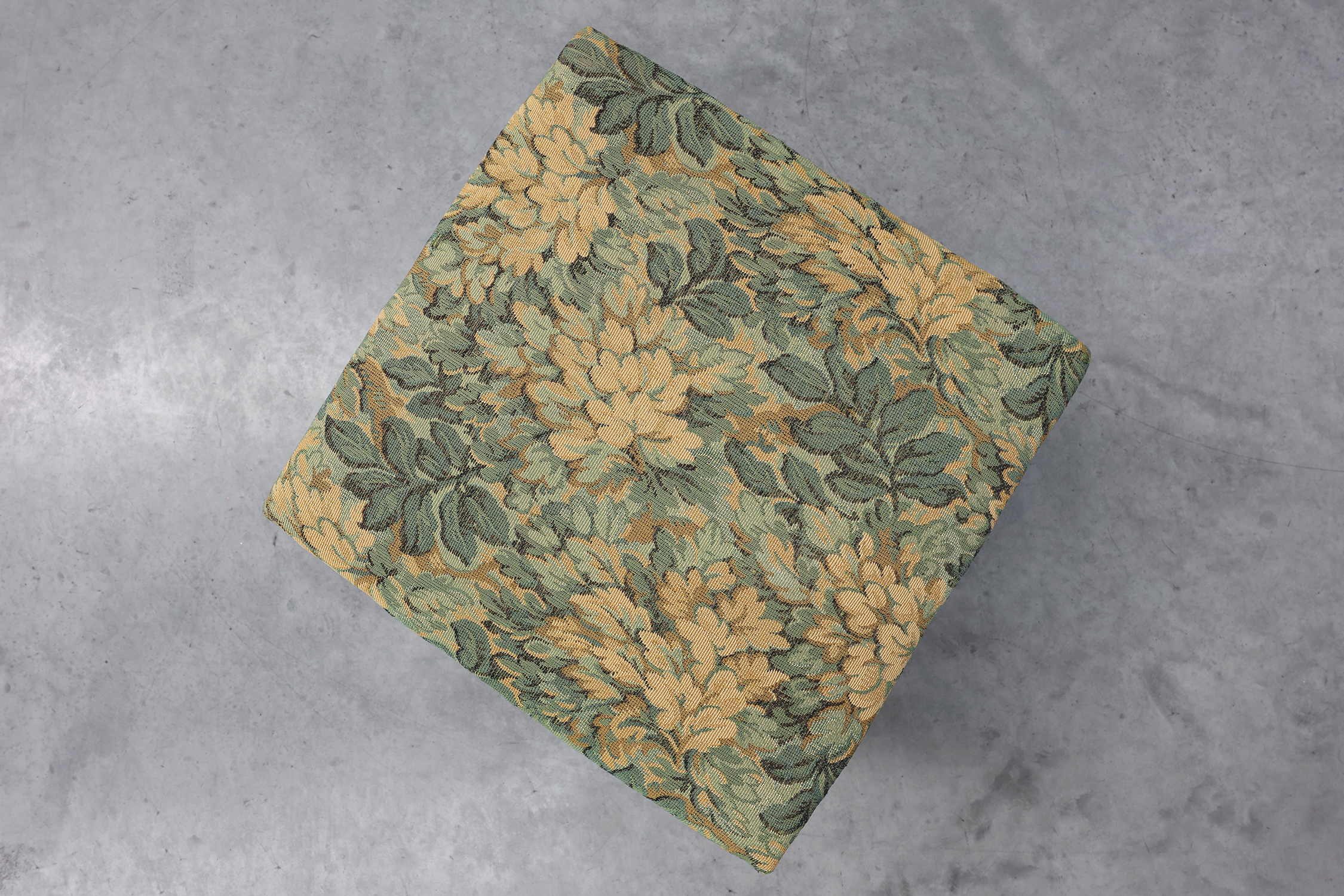 Louis XIII‑Style Walnut Stool with Floral Tapestry Seat, France, circa 1840thumbnail